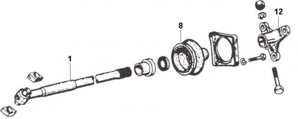 Radaufhängung Achswelle - Ape TM 220ccm 2T AC 1982-1983 ATM1T