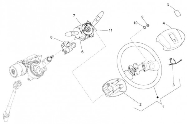 Lenker Lenkrad - Porter Maxxi Multitech 1300ccm 4T LC 2010- ZAPS90DJ