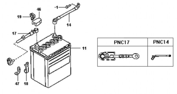 Elektrische Anlage Batterie - Porter Porter Diesel 1400ccm 4T LC 1998-2004 ZAPS85000007