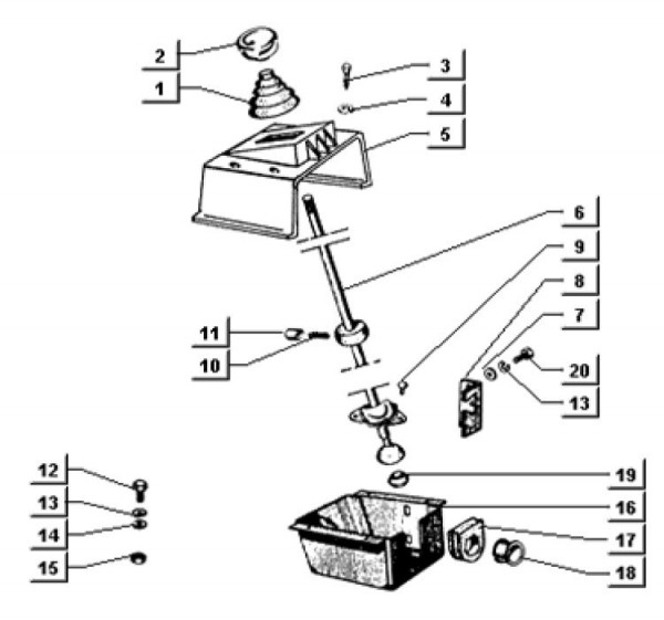 Motor interne Schaltsegmente - Ape TM 703 mit Lenkrad 218ccm 2T AC 1997-1999 ATM2 00001001