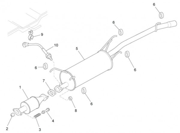 Motor Auspuff - Porter Maxxi Multitech 1300ccm 4T LC 2013- ZAPS90RJ