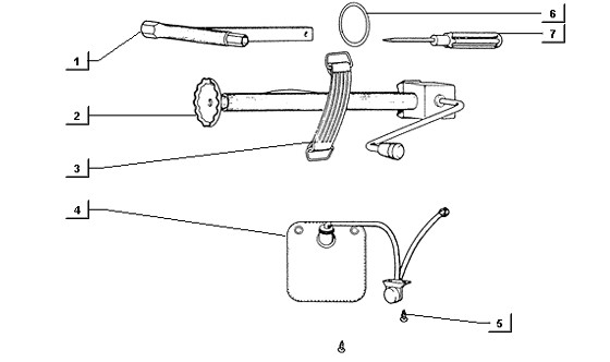 Radaufhängung Bordwerkzeug - Ape TM 218ccm 2T AC 1999-2004 ZAPT1000000001001