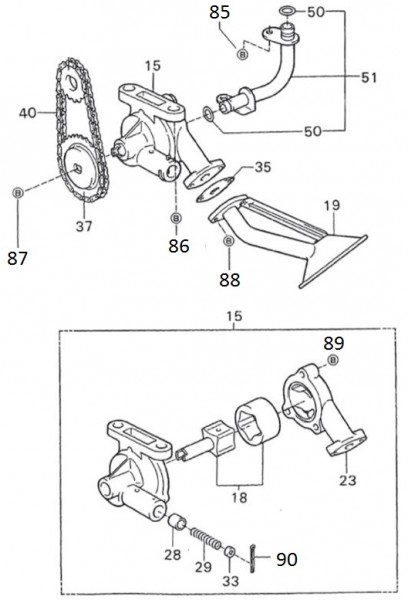 Motor Ölpumpe - Porter Porter 1000ccm 4T LC 1992-1998 ZAPS85