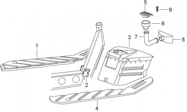 Fahrgestell Bodenpaneel vorn - Ape Mix 50ccm 2T AC 2009- ZAPC80000