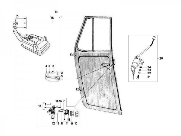 Elektrische Anlage Schloßsatz - MP 601 Classic 422ccm 4T LC 2006-2007 MC349B0D2