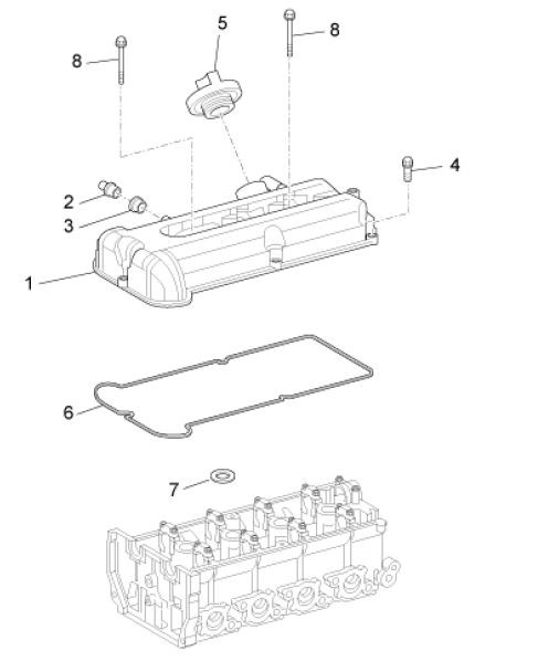 Motor Zylinderkopfabdeckungen - Porter Maxxi Multitech 1300ccm 4T LC 2010- ZAPS90RJ