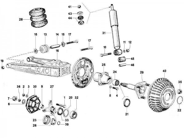 Radaufhängung Stoßdämpfer hinten - Calessino 422ccm 4T LC 2007-2008 ZAPT2D4MC