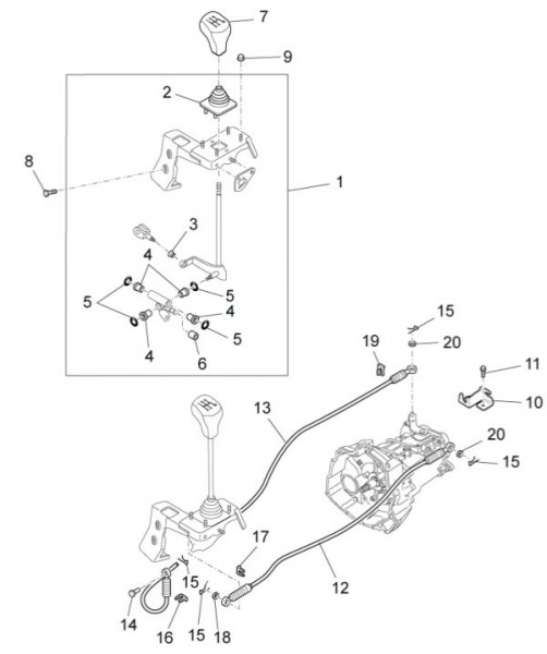 Motor interne Schaltsegmente - Porter Multitech 1300ccm 4T LC 2014- ZAPS90VJ