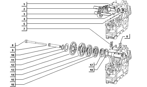 Motor Getriebe 5 Gang - Ape TM 422ccm 4T LC 2013- ZAPT1000000001001