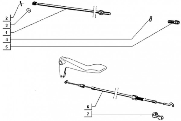 Bowdenzüge Bowdenzüge - Ape TM 703 Diesel mit Lenkrad 422ccm 4T AC 1997-2004 ATD1 00001101