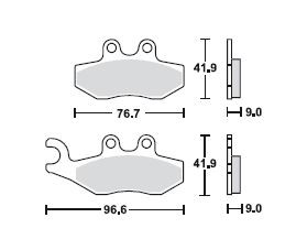 TRW Bremsbelagsatz, organisch, mit ABE, MCB744EC