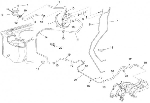 Radaufhängung Bremsleitungen vorn - Porter Maxxi Multitech 1300ccm 4T LC 2014- ZAPS90RJ