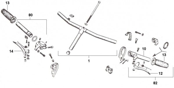Lenker Lenker - Ape TM 50ccm 2T AC 1985- TL4T