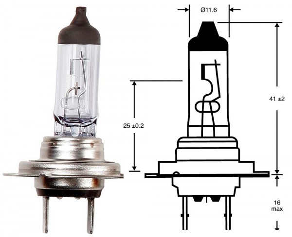 Ring Leuchtmittel, Glühlampe, H7, Einzelkarton, 12 V, 55 W, PX26d