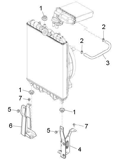 Fahrgestell Kühleranbauteile - Porter D120 Diesel 1300ccm 4T LC 2011- ZAPS90TK