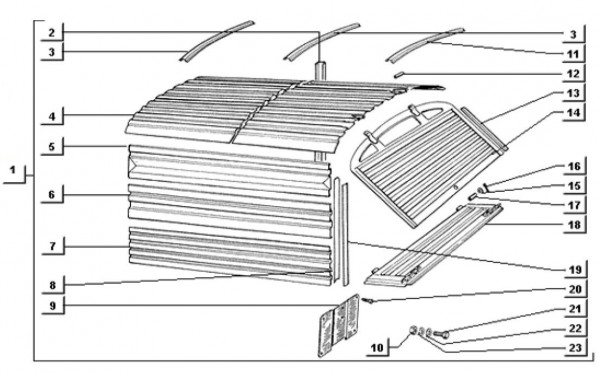 Fahrgestell Kasten - Ape TM 218ccm 2T AC 1984- ATM2 00001001