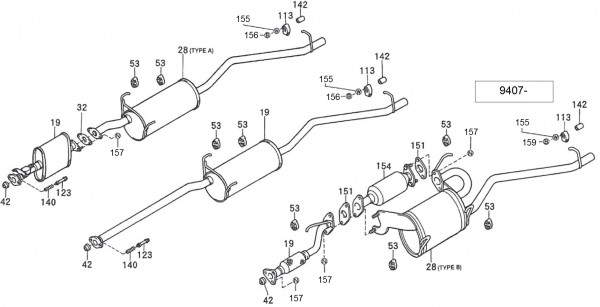 Motor Auspuff II - Porter Porter 1000ccm 4T LC 1992-1998 ZAPS85