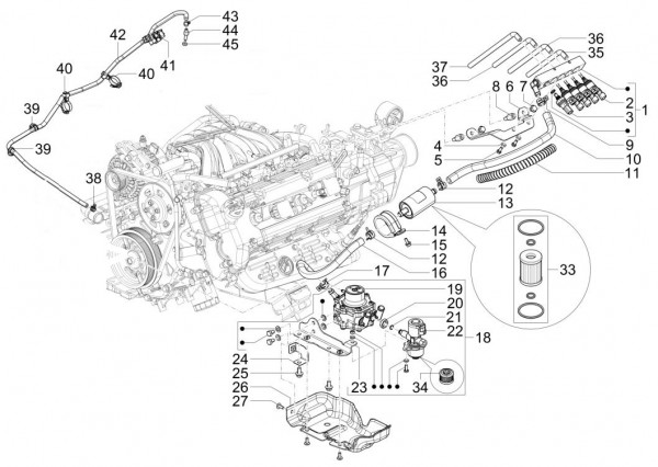 Fahrgestell Benzineinspritzung GPL - Porter Multitech 1300ccm 4T LC 2015-