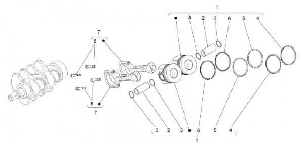 Motor Kolben - Porter D120 Diesel 1300ccm 4T LC 2013- ZAPS90CK