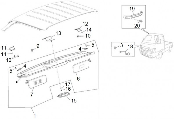 Fahrgestell Kabinenbauteile - Porter Porter Electric ccm 2010- ZAPS9E