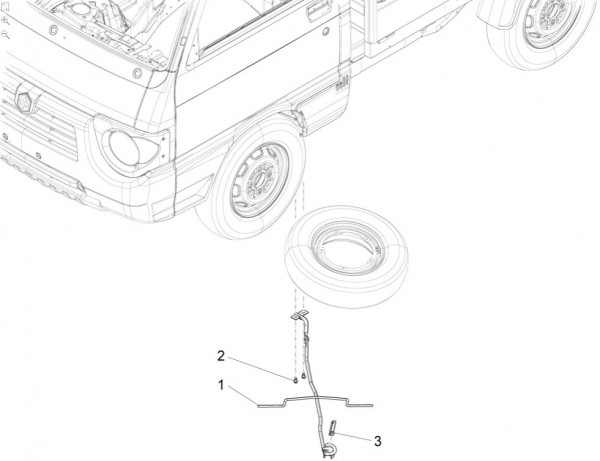 Radaufhängung Ersatzrad - Porter Quargo 700ccm 4T LC 2009- ZAPP10000
