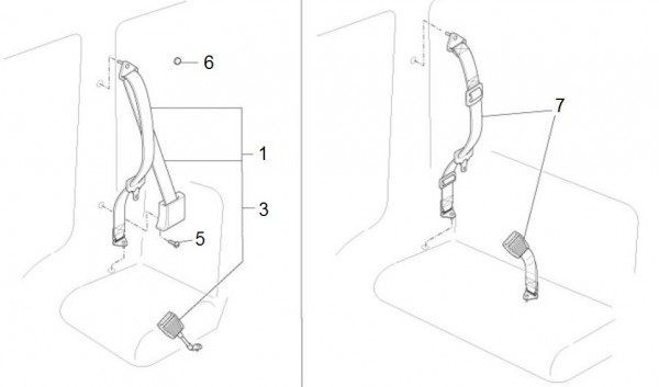 Fahrgestell Sicherheitsgurte - Porter Porter Electric ccm 2013- ZAPS9E