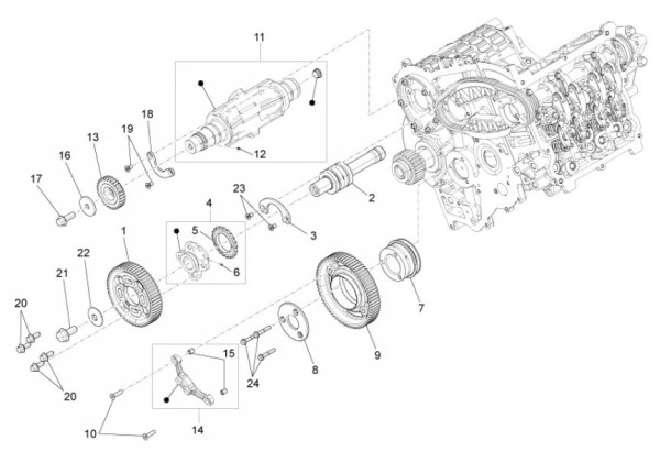 Motor Nockenwelle - Porter Maxxi D120 Diesel 1200ccm 4T LC 2013- ZAPS90DK