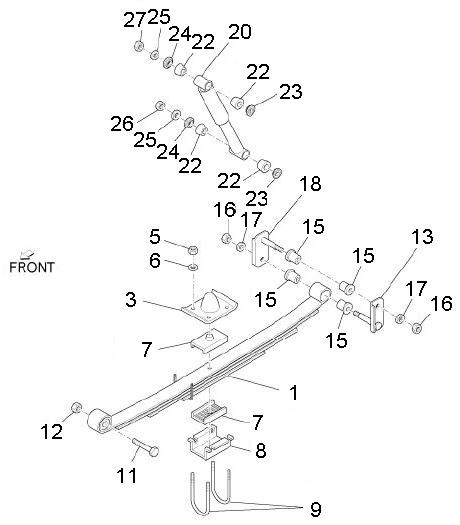 Radaufhängung Stoßdämpfer hinten - Porter D120 Diesel 1300ccm 4T LC 2011- ZAPS90VK