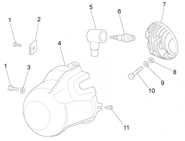 Motor Zylinderkopf - Ape Mix 50ccm 2T AC 2016- ZAPC80000
