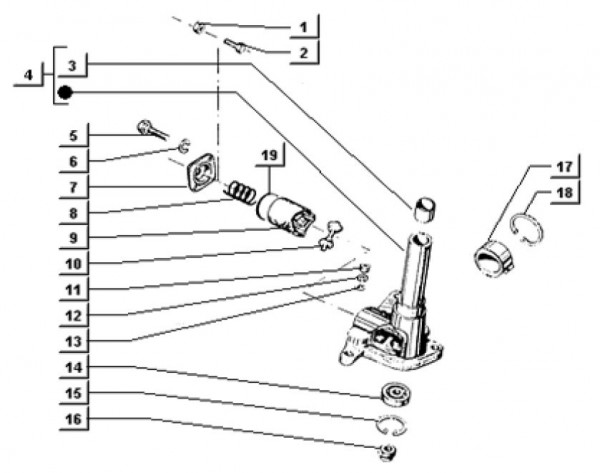Lenker Lenkgehäuse - Ape TM 703 mit Lenkrad 220ccm 2T AC 2000-2007 ATM2T