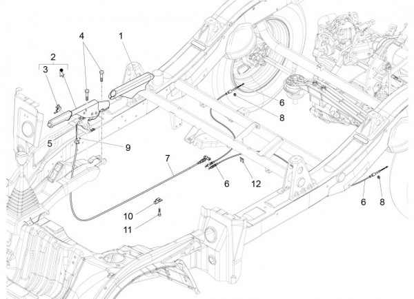Bowdenzüge Handbremse - Porter Quargo 700ccm 4T LC 2007- ZAP4P10000