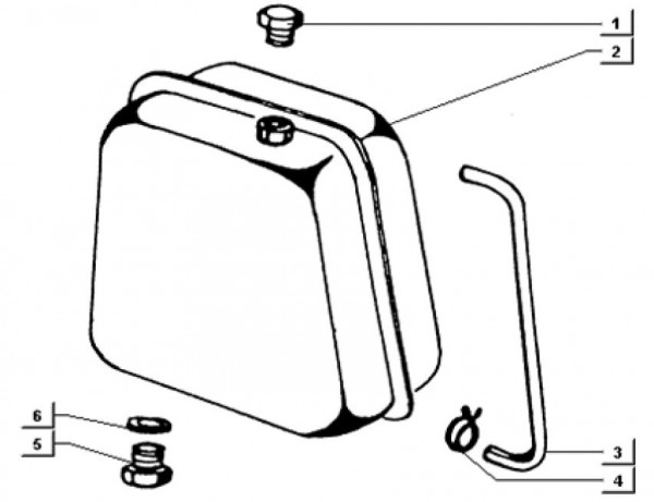 Fahrgestell Öltank II - Ape TM 703 mit Lenkrad 220ccm 2T AC 2000-2007 ATM2T