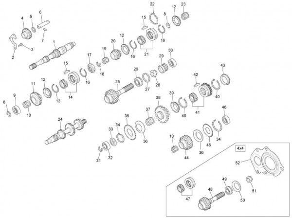 Motor Schaltgetriebe - Porter Porter up Date 1300ccm 4T LC 2009-2010 ZAPS90TH