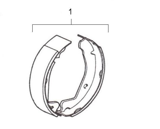 Radaufhängung Bremsbacken vorn - Ape TM 220ccm 2T AC 1984- ATM3T