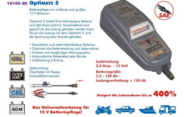 Batterieladegerät OptiMate 5