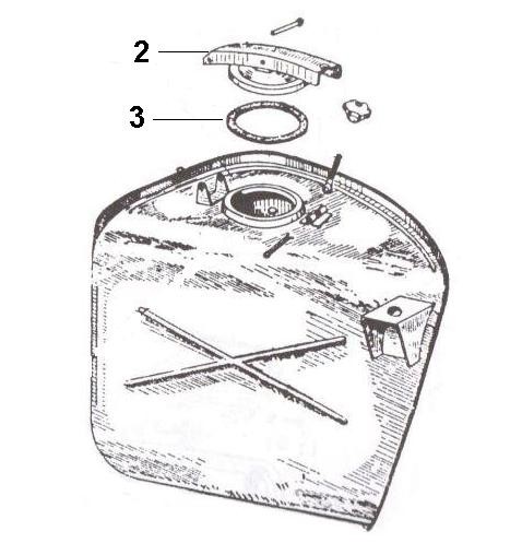 Fahrgestell Benzintank - Vespa Commercial 175ccm 2T AC 1967-1974 AD2T