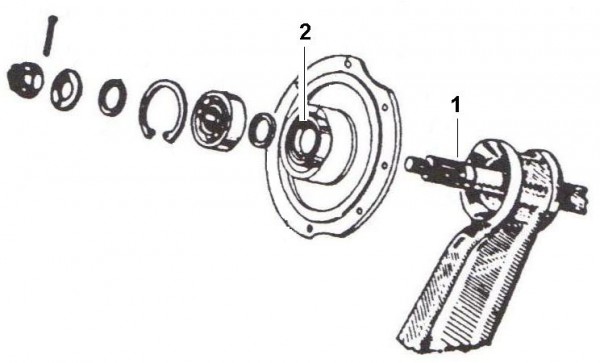 Radaufhängung Achswelle - Vespa Commercial 175ccm 2T AC 1967-1974 AD2T