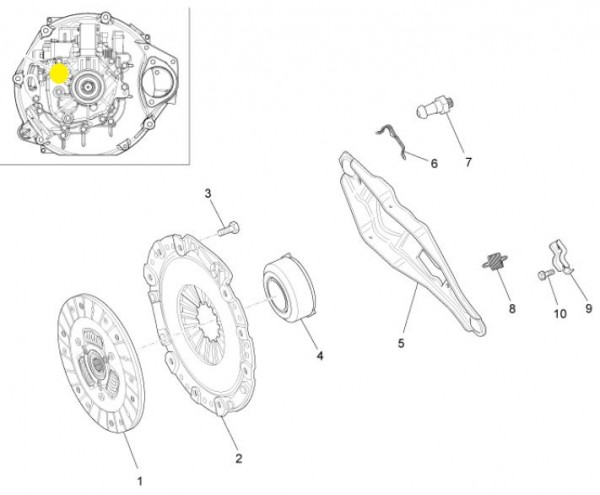 Motor Kupplung - Porter Maxxi D120 Diesel 1200ccm 4T LC 2013- ZAPS90AK