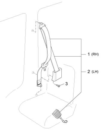 Fahrgestell Sicherheitsgurte - Porter Maxxi D120 Diesel 1200ccm 4T LC 2013- ZAPS90RK