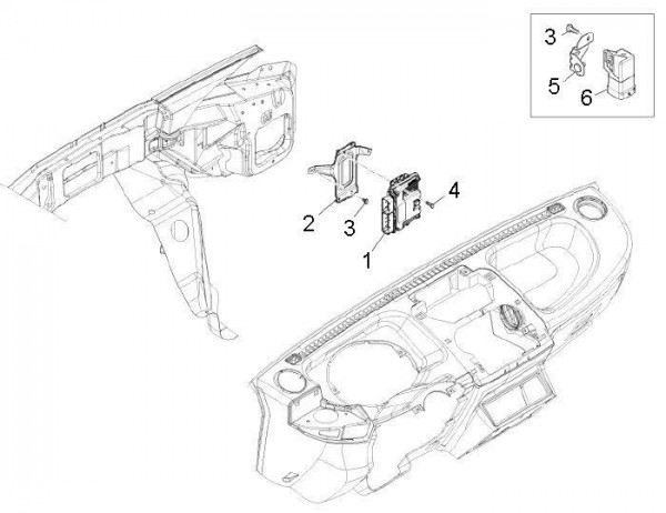 Elektrische Anlage Steuerelektronik - Porter D120 Diesel 1300ccm 4T LC 2011- ZAPS90TK