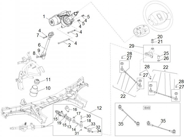 Lenker Lenkung - Porter Porter Electric ccm 2012- ZAPS9E