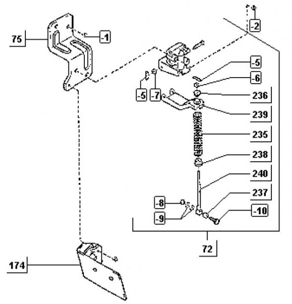 Bowdenzüge Bremsanlage II - Porter Porter Diesel 1400ccm 4T LC 1998-2004 ZAPS85000007
