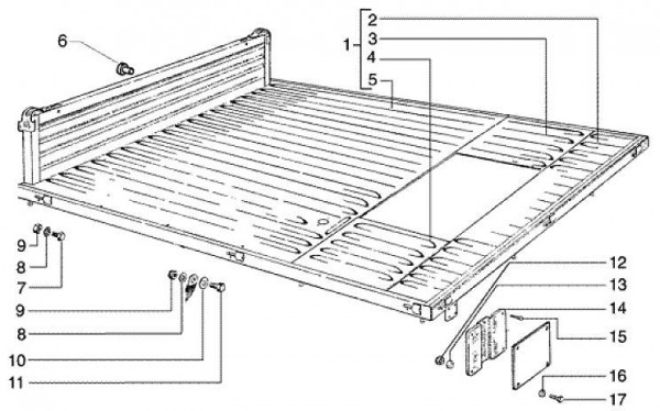 Fahrgestell Pritsche - Ape TM 422ccm 4T AC 1997-2004 ZAPT1000000023141