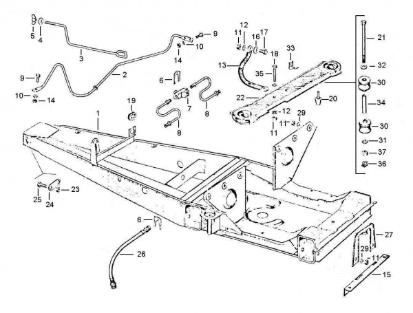 Motor Motorhalterungen - Vespa Car 200ccm 2T AC 1983- AF3T