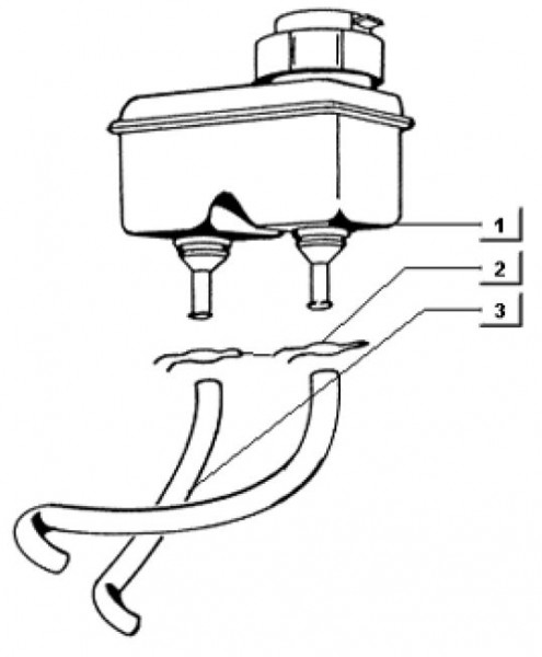 Radaufhängung Bremsöltank - Ape TM 703 mit Lenker 220ccm 2T AC 2000-2007 ATM2T