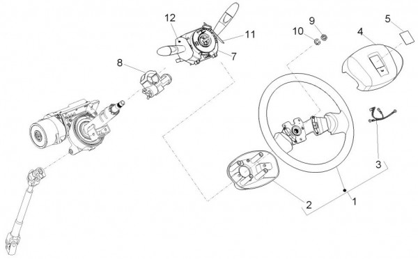 Lenker Lenkrad - Porter D120 Diesel 1300ccm 4T LC 2011- ZAPS90PK