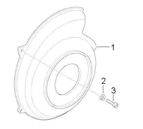 Motor Schwungradabdeckung - Ape Mix 50ccm 2T AC 2009- ZAPC80000
