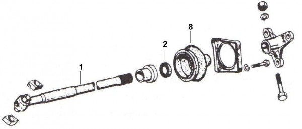Fahrgestell Achswelle - Ape 220ccm 2T AC 1978-1983 MPM2T