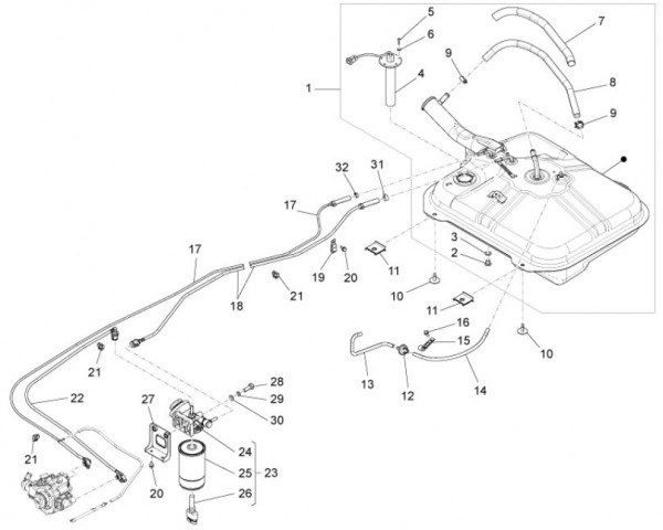 Fahrgestell Benzintank - Porter Maxxi D120 Diesel 1200ccm 4T LC 2013- ZAPS90RK
