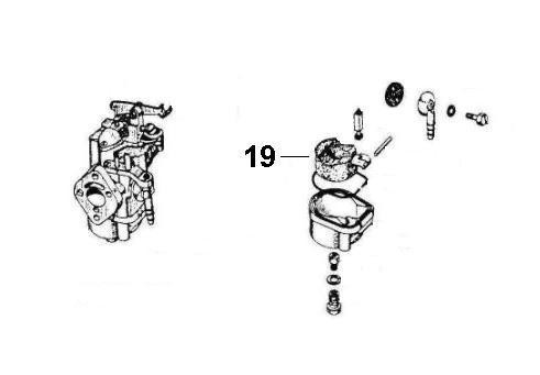 Motor Vergaser - Vespa Commercial 125ccm 2T AC 1965-1967 AE1T